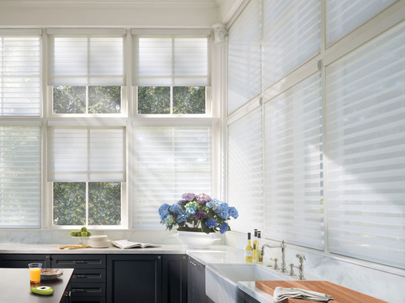 automated window treatments in kitchen