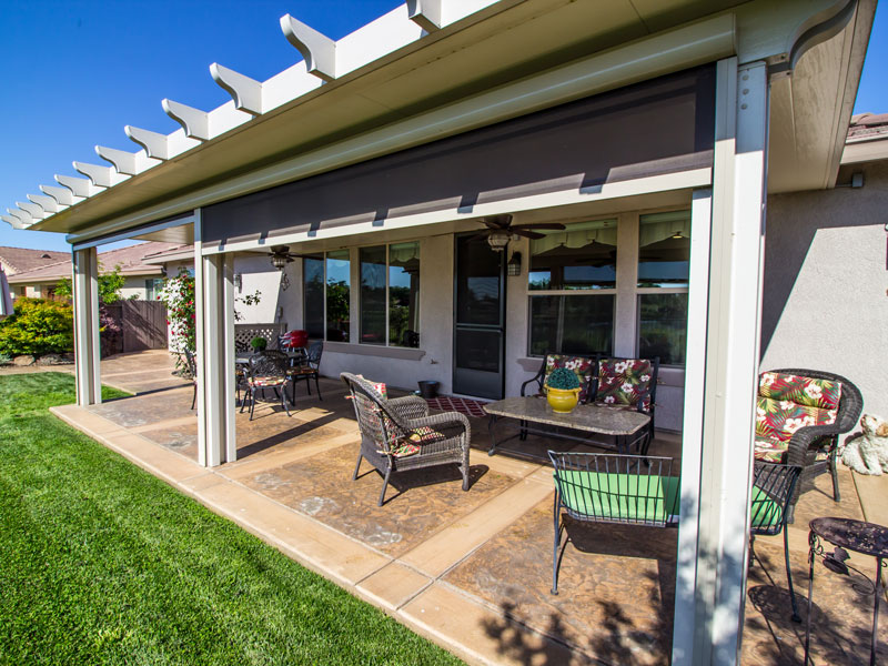 patio with retractable screen